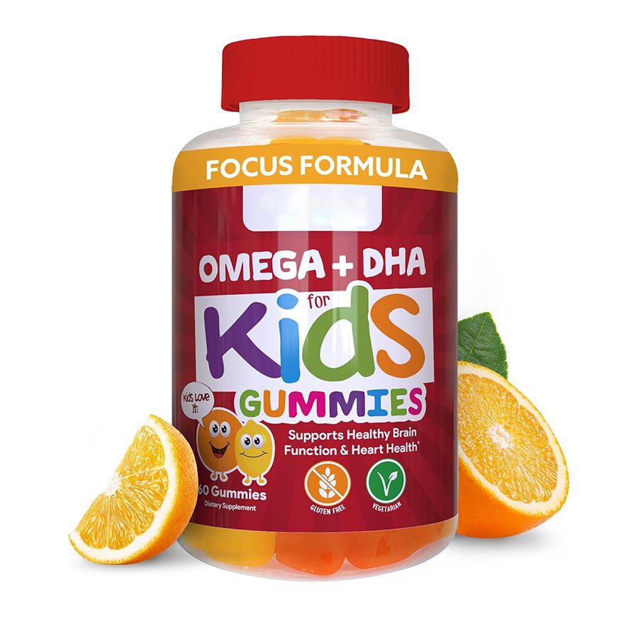 Zamerajte Formula Omega DHA pre deti Gummies Podpora prírody pre rastúce srdcia mysle