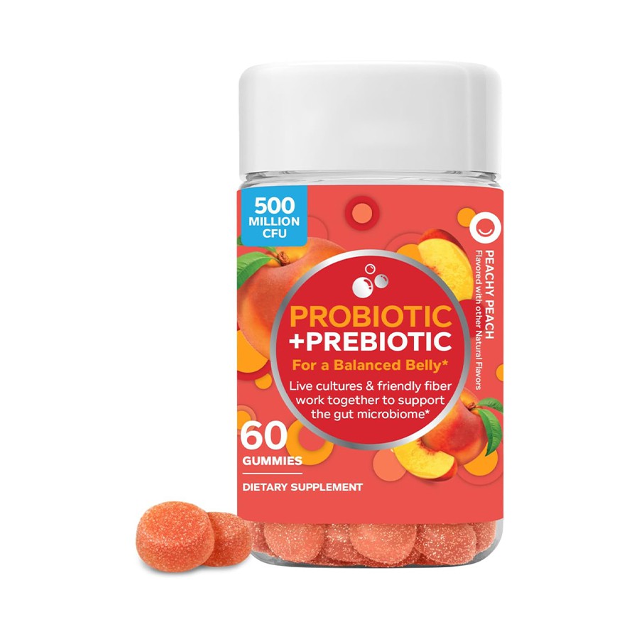 Probiotické prebiotické gumy Peachy Peach
