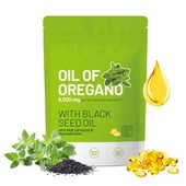 2 v 1 olej Oregano Black Seed Oil Softgels Softgels Softgels Natural Immunity Vitality Podpora