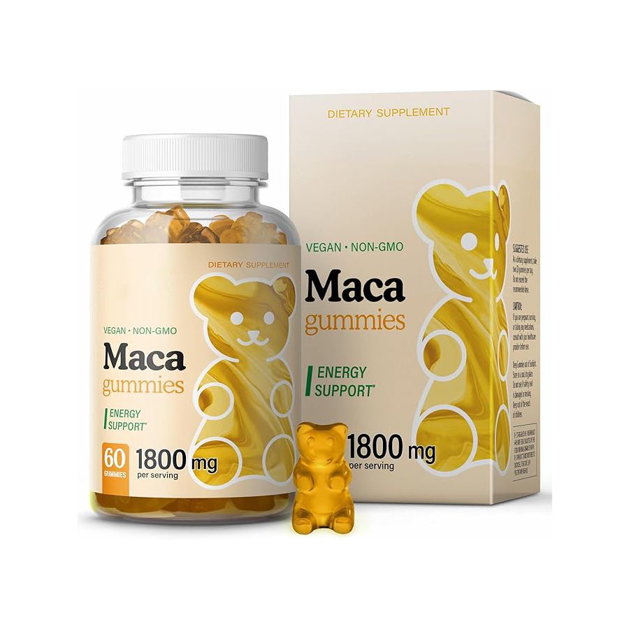 Divoké organické gummy maca gummies prírodná energia holistické wellness v každom uhryznutí